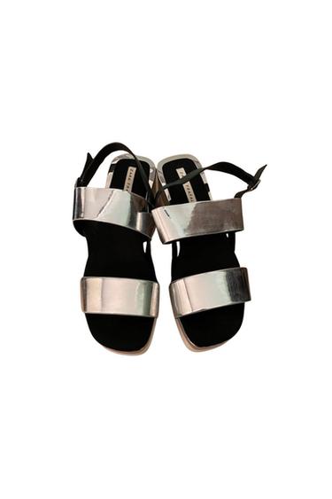 SANDALI ZARA LUCIDI ARGENTO