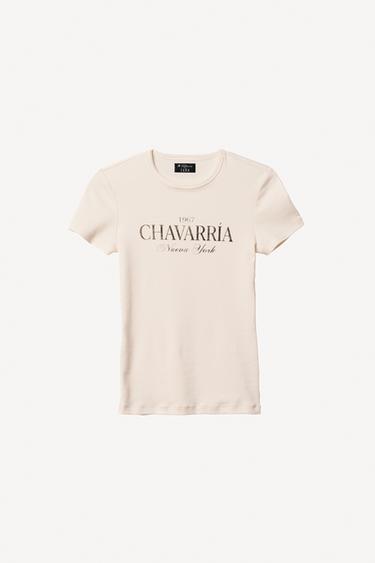 WILLY CHAVARRIA X ZARA FRONT SLOGAN T-SHIRT - Oyster-white by Zara