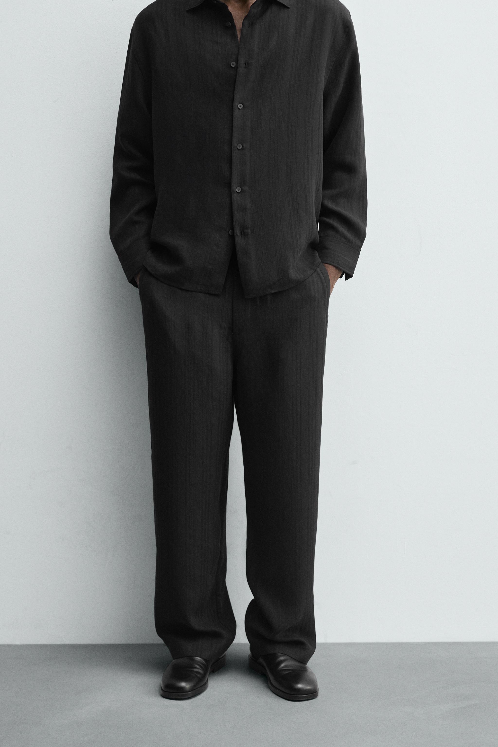 PANTALON EN JACQUARD À RAYURES