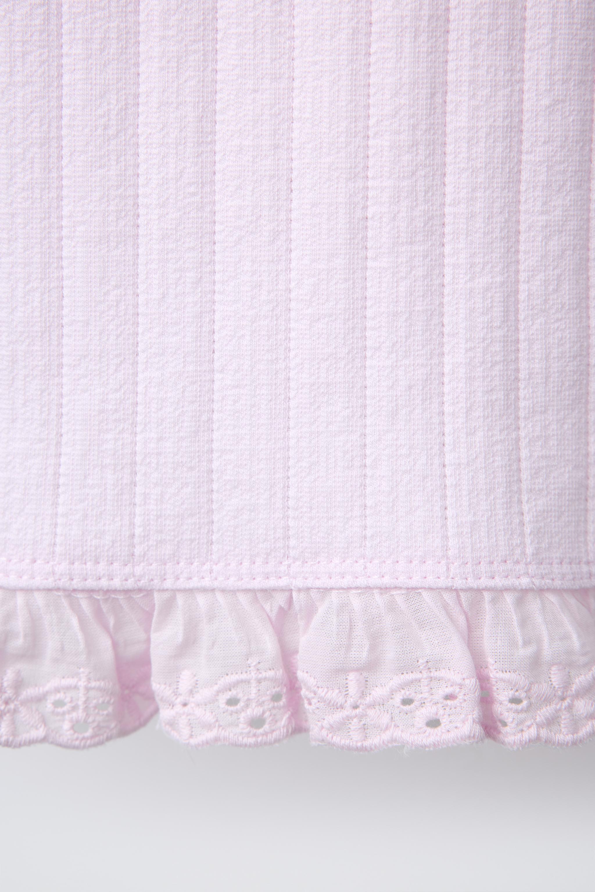T-SHIRT JACQUARD BRODERIE SUISSE