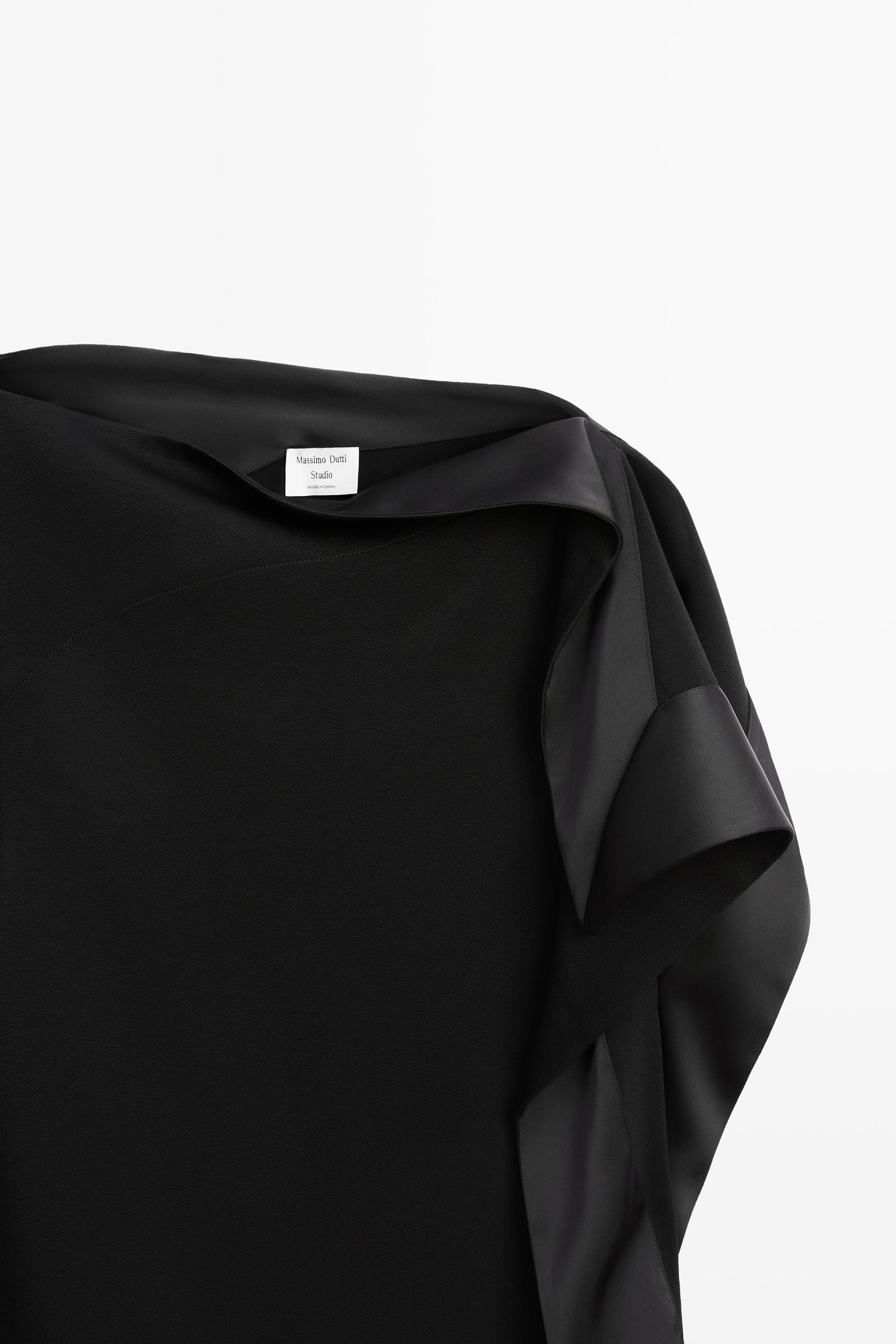 Flowing asymmetric dress with ruffle detail - STUDIO