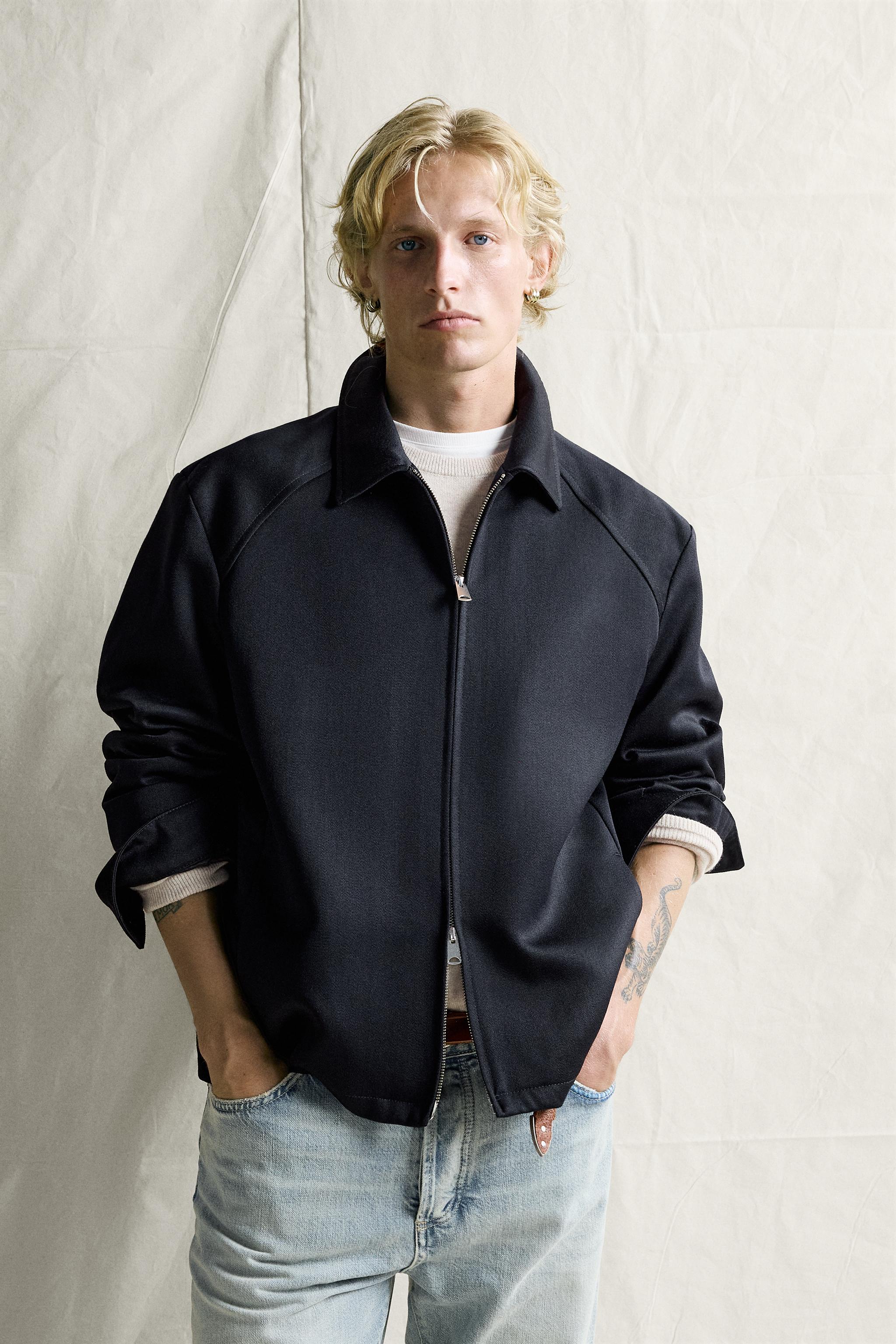 BLOUSON REGULAR FIT MÉLANGE LAINE