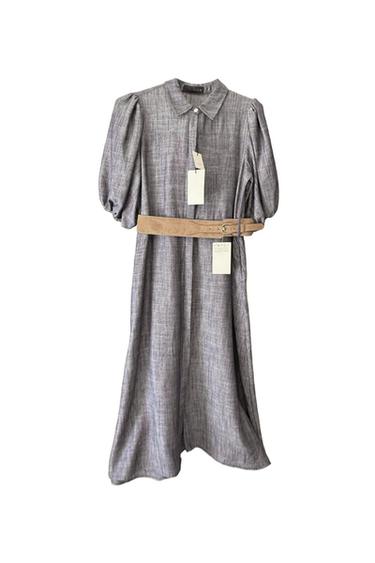 ZARA LONG DRESS LINEN VISCOSE