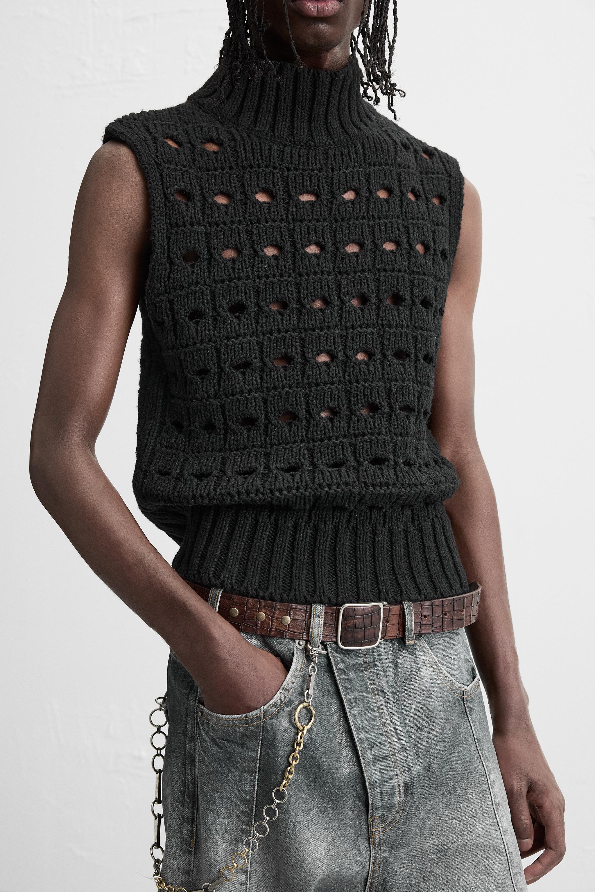 TEXTURED KNIT VEST LIMITED EDITION - Black | ZARA United States
