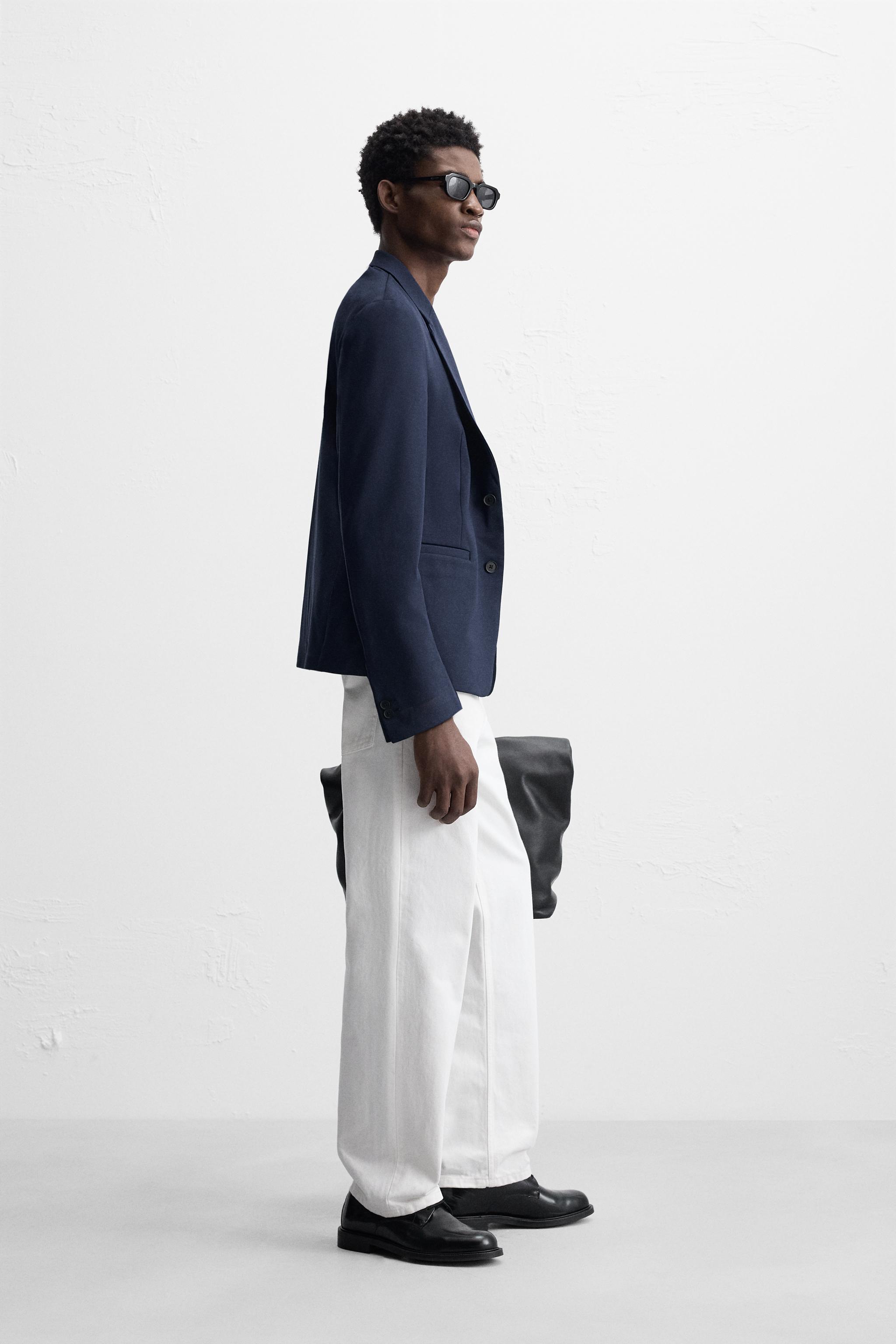 COMFORT SLIM FIT BLAZER - Grey | ZARA Thailand
