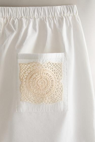 PANTALON CROCHET - Blanc cassé de Zara - Image 3