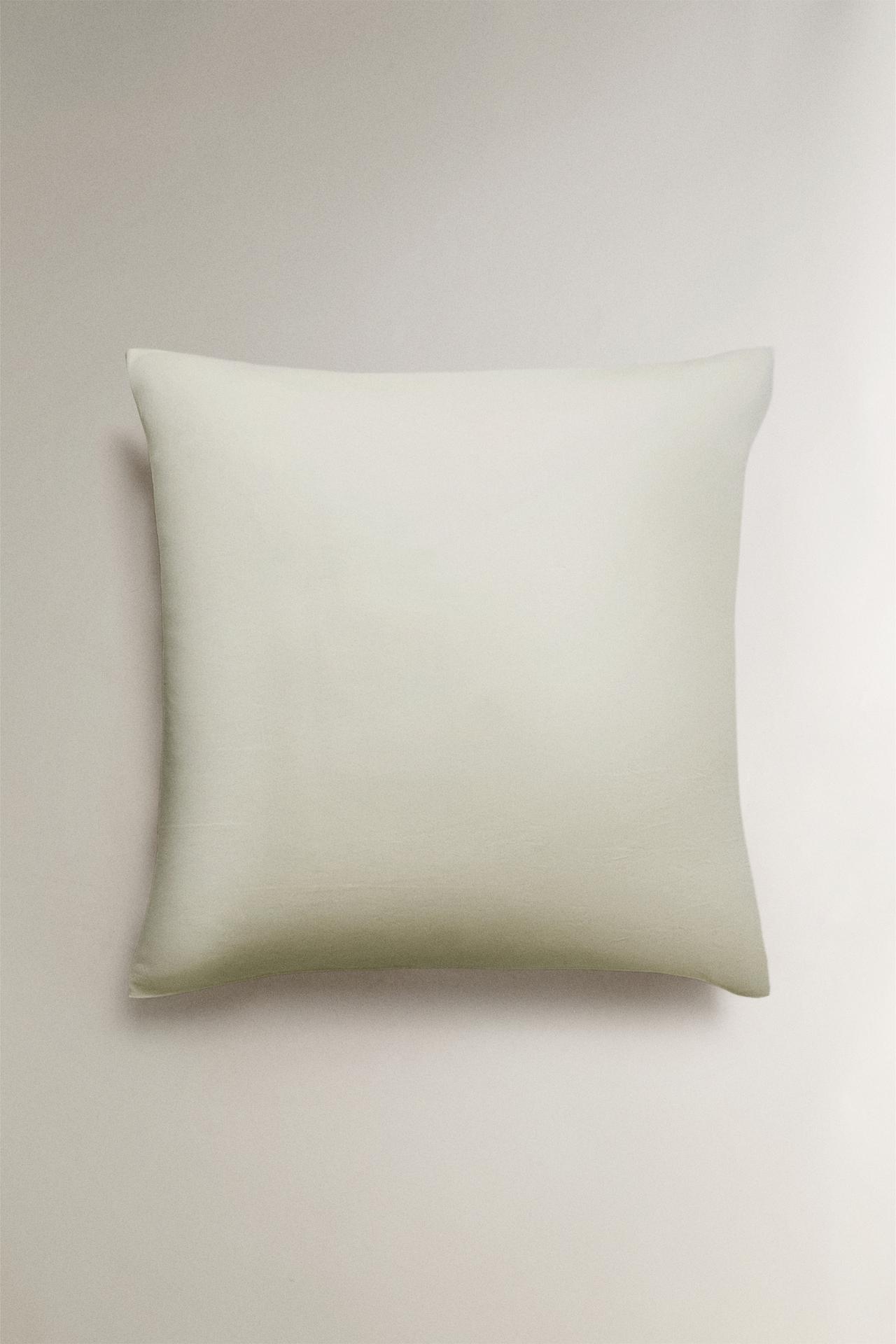 FADED SATEEN PILLOWCASE (300 THREAD COUNT) — Ice