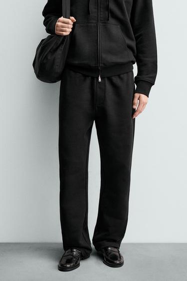 Zaras JOGGINGBYXA HEAVYWEIGHT REGULAR FIT ORIGINS - Svart