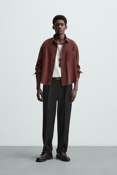 FLOWING STRAIGHT-LEG TROUSERS - Black by Zara