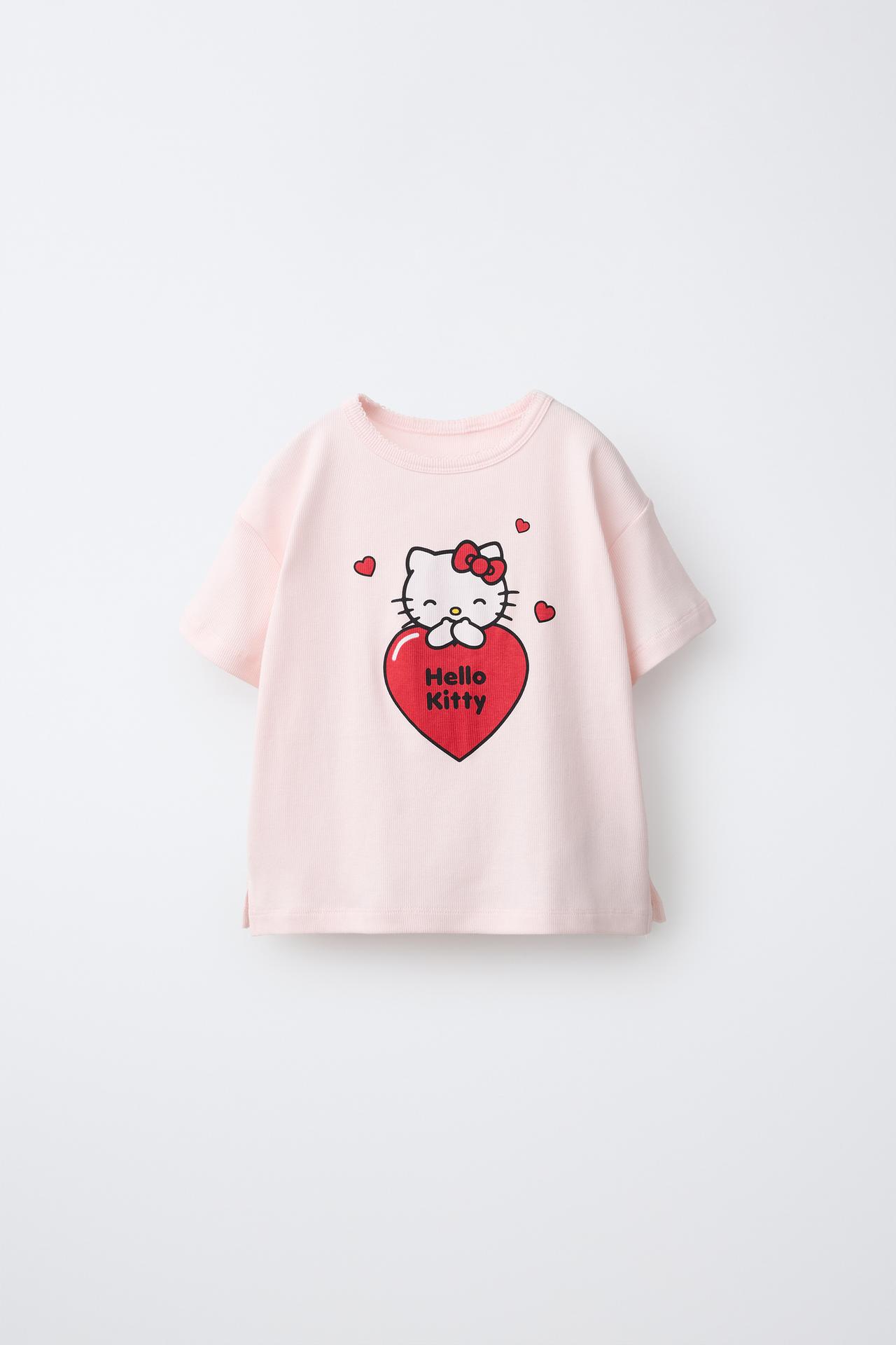 6-14 YEARS/ HELLO KITTY© SANRIO PRINT PYJAMAS — Light pink