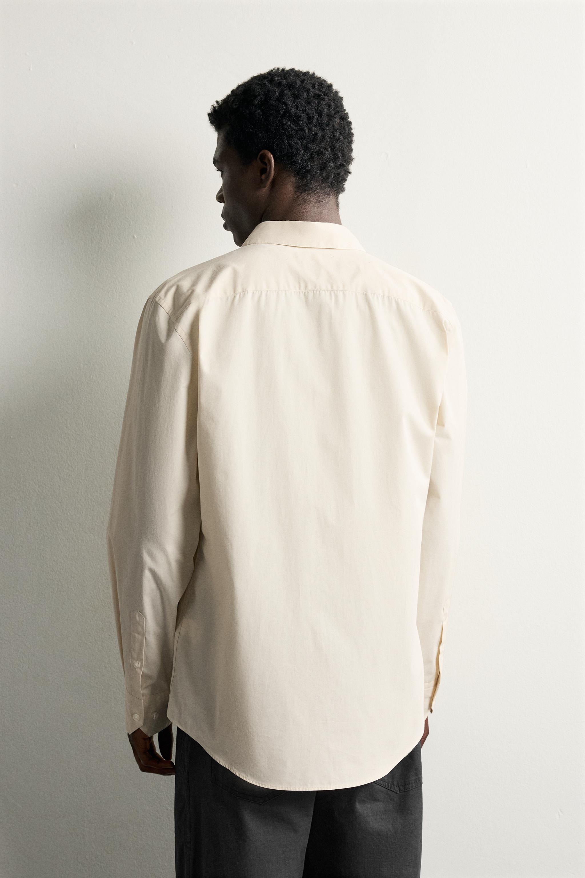 Zara REGULAR FIT CEPLİ GÖMLEK görsel 3