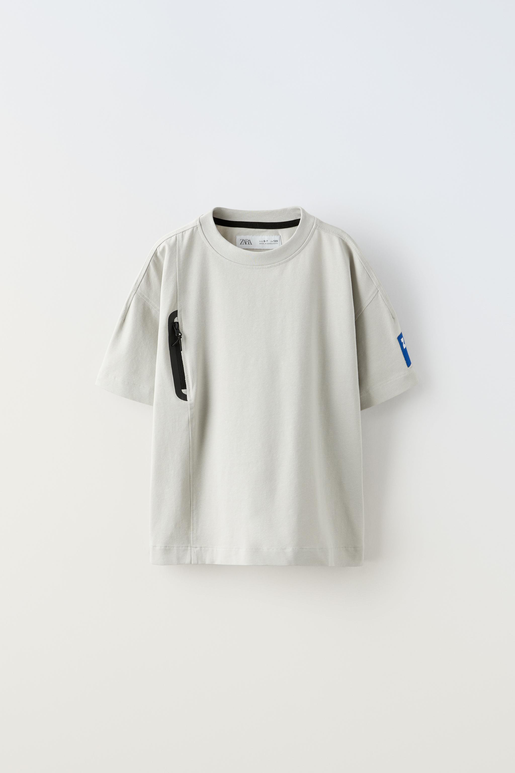 ATHLETIC ZIPPERED T-SHIRT - Light gray | ZARA United States