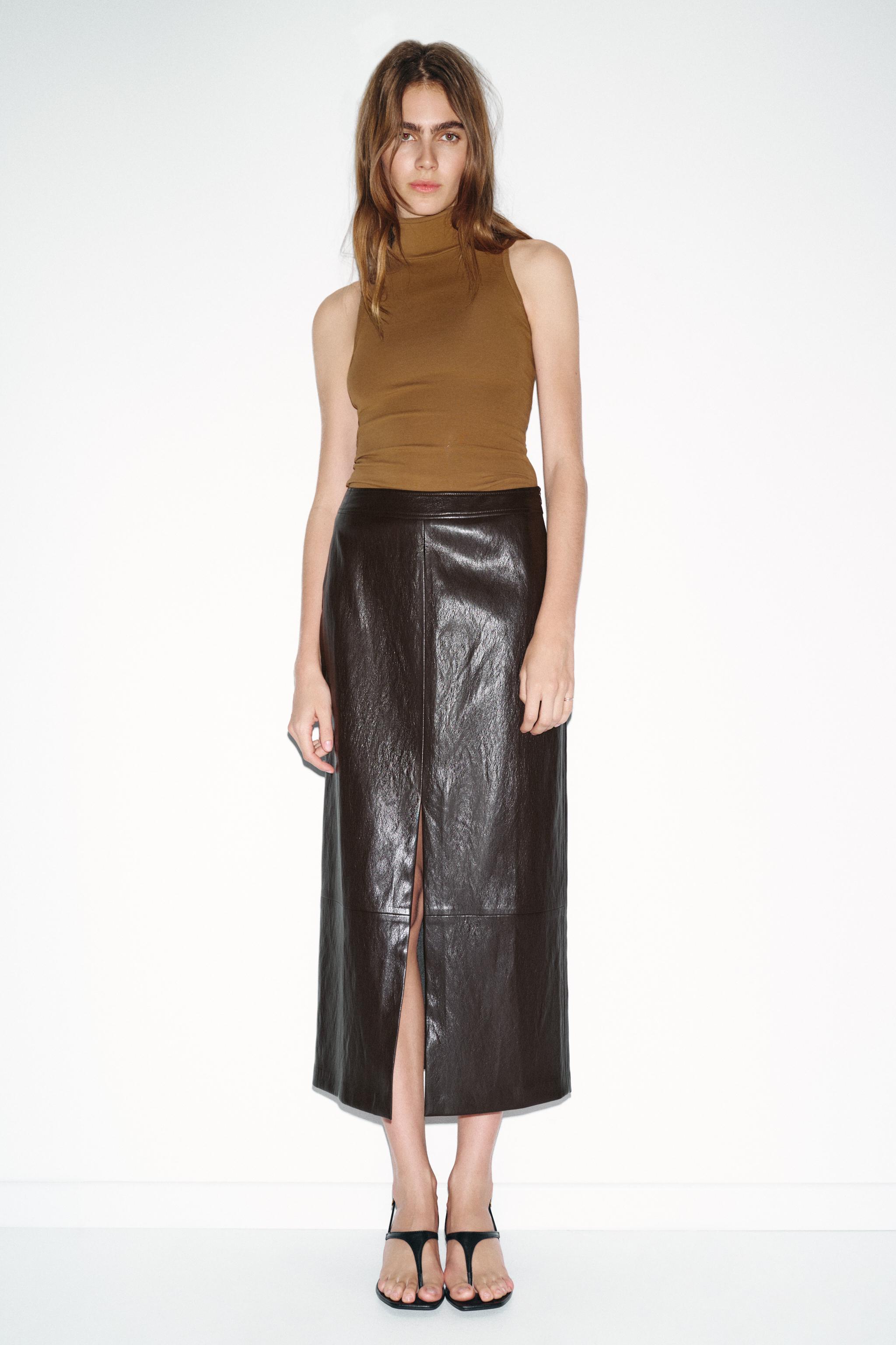 ノースリーブハイネックトップス - ミンク | ZARA Japan / 日本