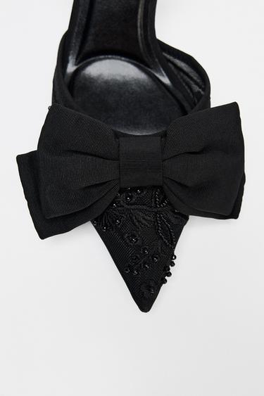 MULES À TALON LACET MESH - Noir de Zara - Image 4