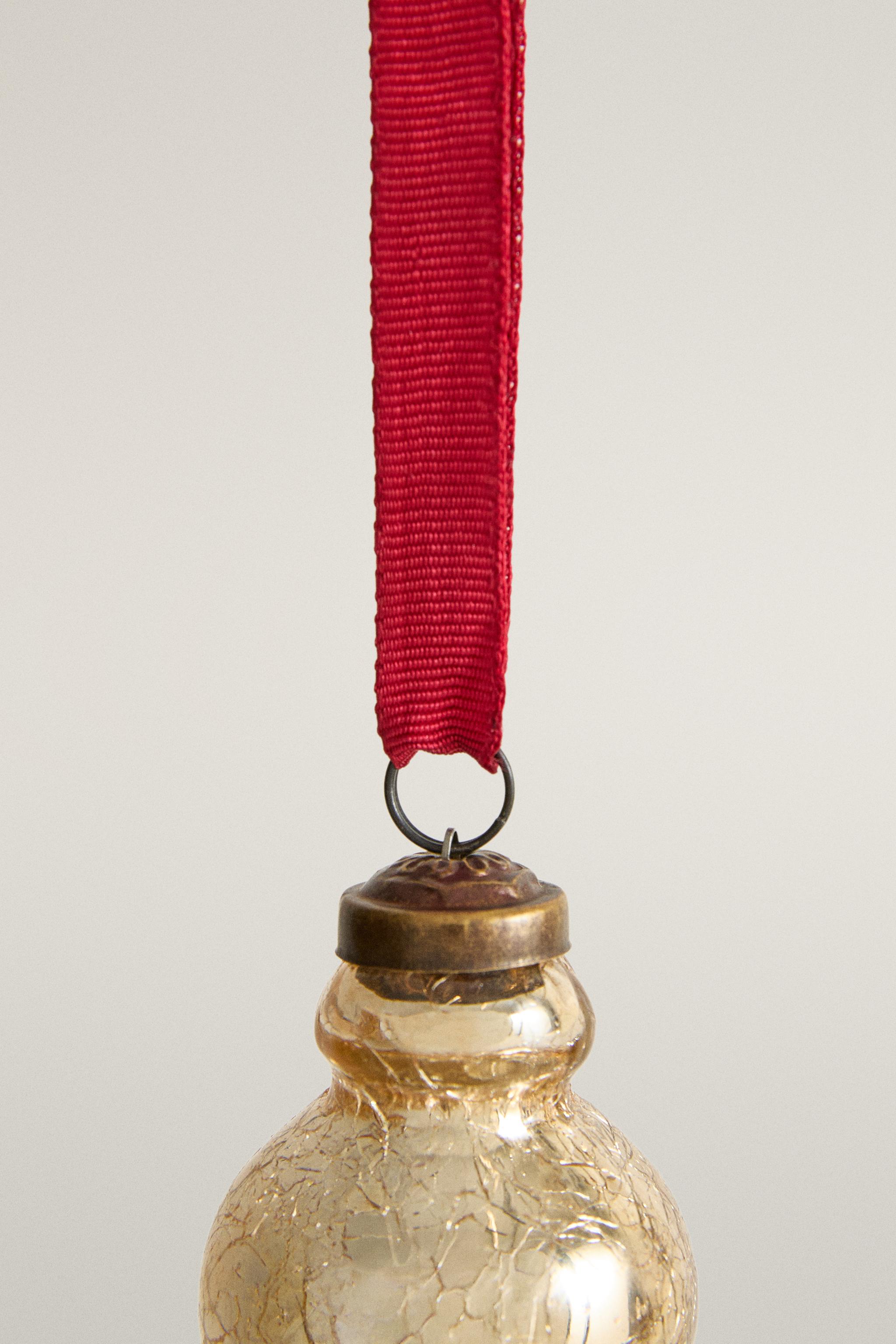 GLASS DROP CHRISTMAS TREE DECORATION