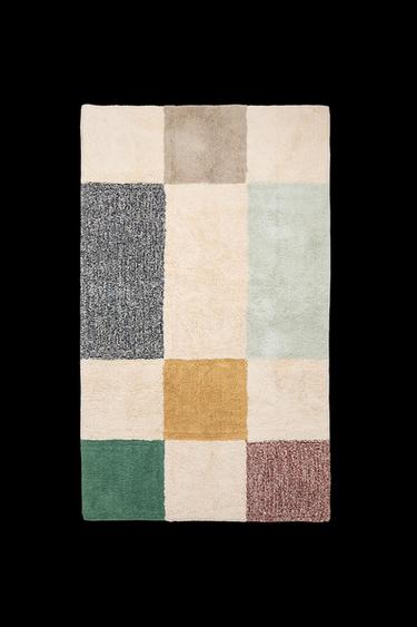 Zara CHILDREN'S COTTON PATCHWORK AREA RUG - Light beige - Image 0