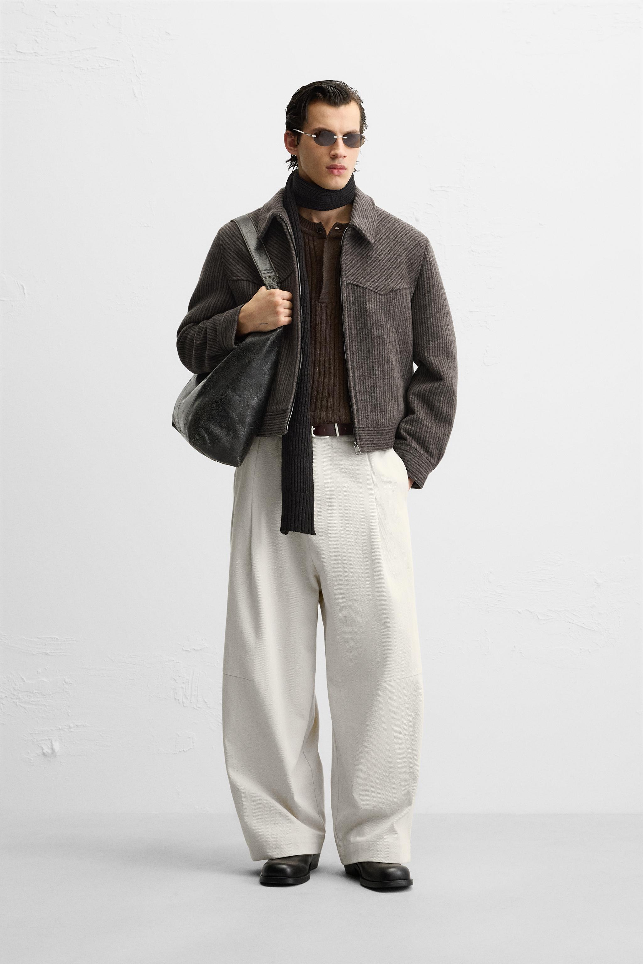 ★ZARA★ STRIPED WOOL JACKET STRIPED WOOL JACKET - Black / Brown | ZARA South Africa