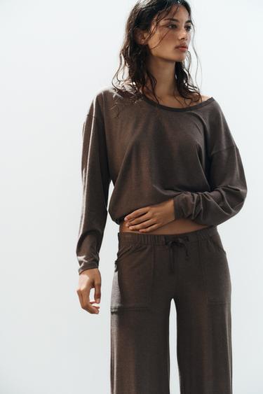 SOFT OVERSIZE T-SHIRT — Brown 1