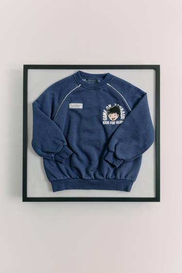 SUDADERA OLIVER Y BENJI © CAMPEONES - Azul / Blanco de Zara