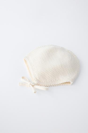 BONNET TEXTURÉ COTON SOIE - Écru de Zara - Image 2