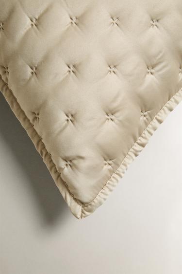 HOUSSE DE COUSSIN ÉDREDON UNI NŒUDS - Cave de Zara - Image 1