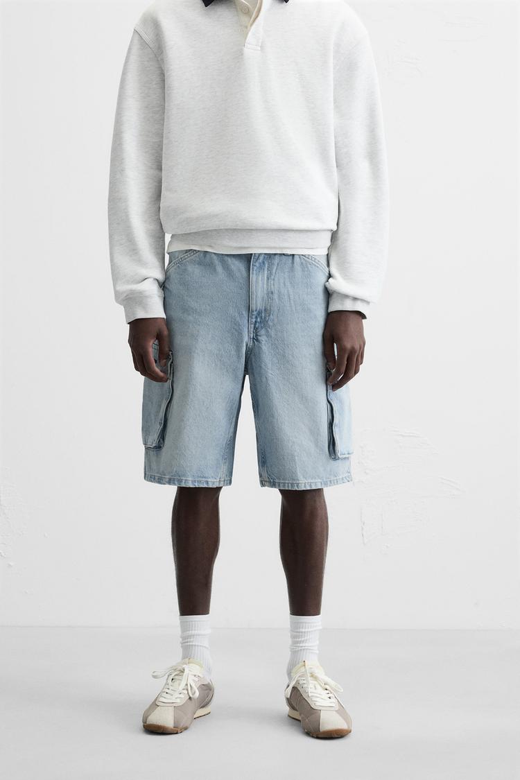DENIM CARGO SHORTS