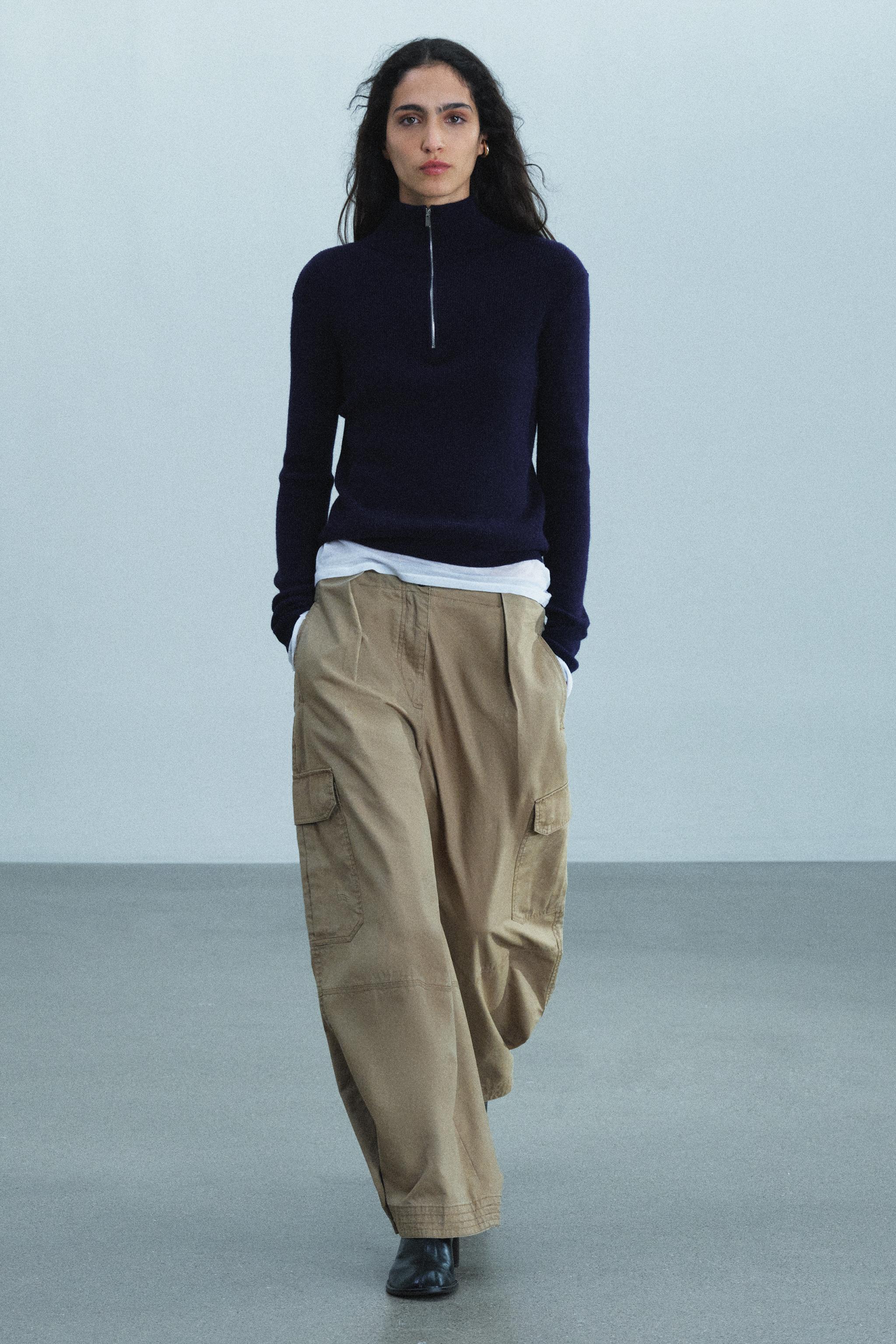 ZW COLLECTION カーゴパンツ - ブラウン/モール | ZARA Japan / 日本