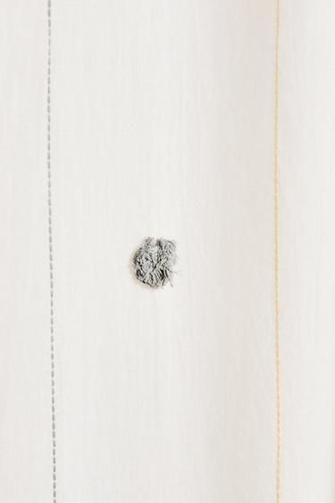 LOW OPACITY CURTAIN WITH POMPOMS - Ecru by Zara - Image 4