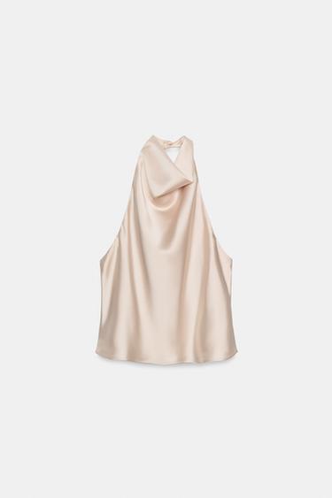 TOP HALTER SATINADO - Arena de Zara