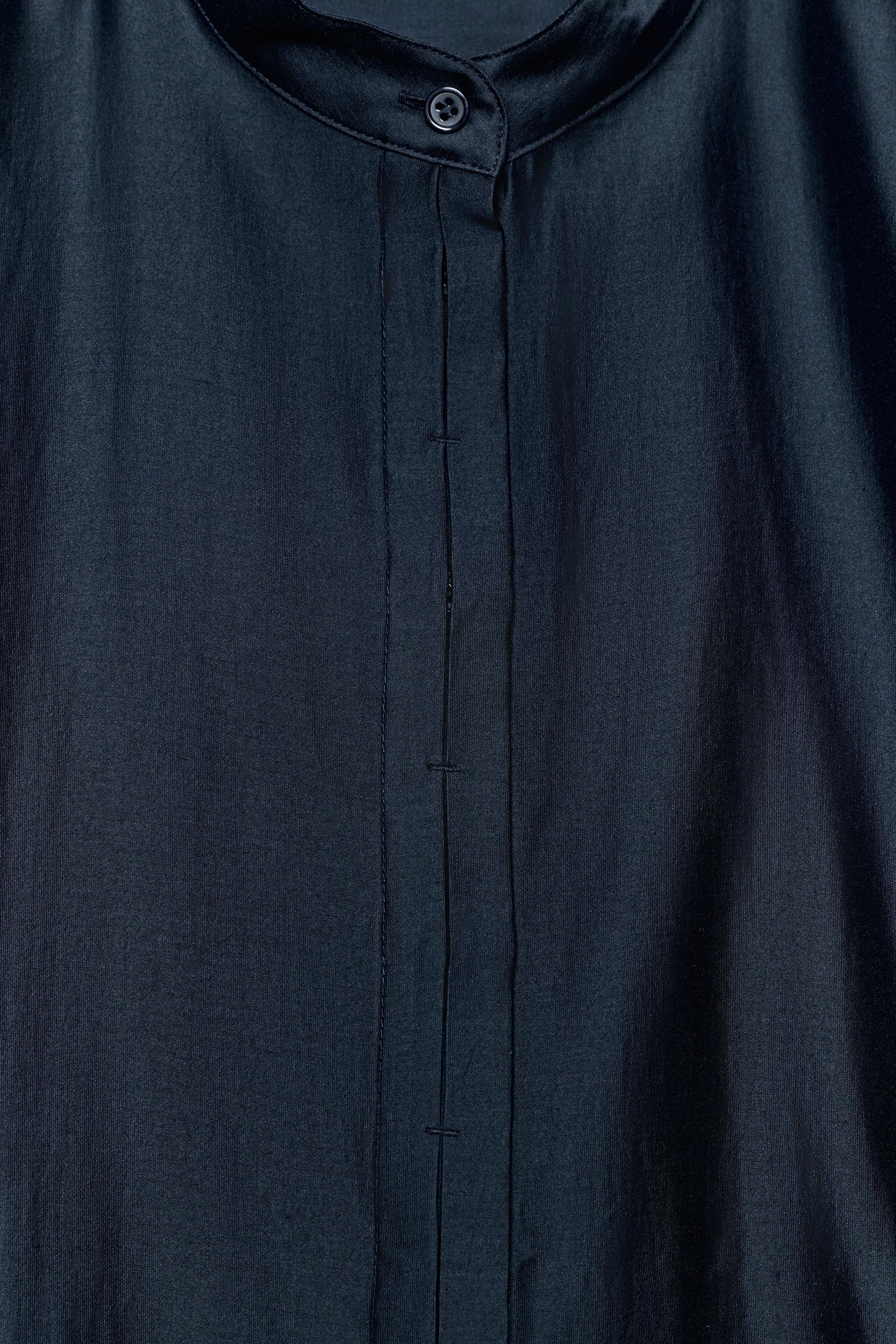 ZW COLLECTION MANDARIN COLLAR SHIRT