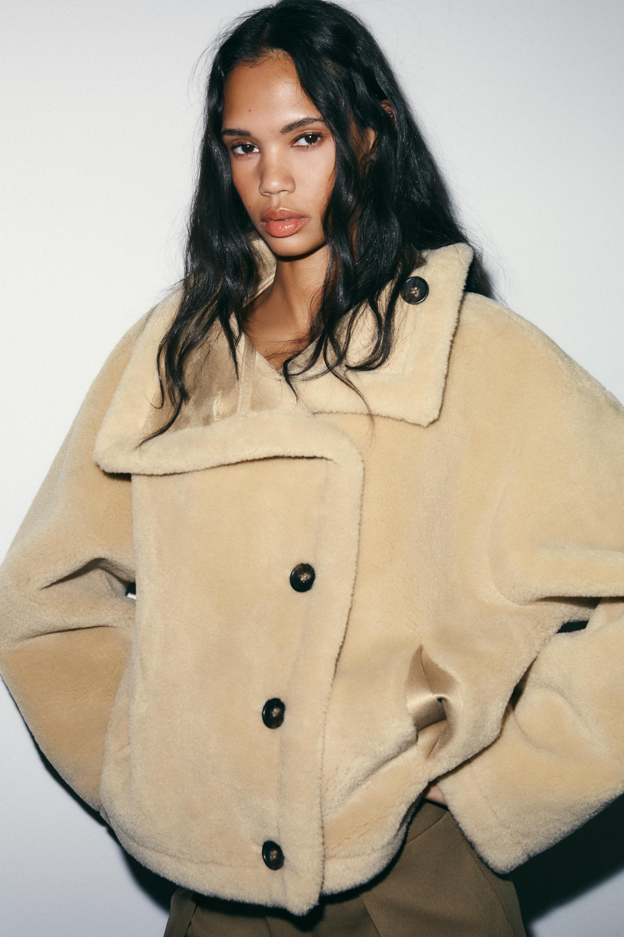 リバーシブルダブルフェイスジャケット - エクリュ | ZARA Japan / 日本