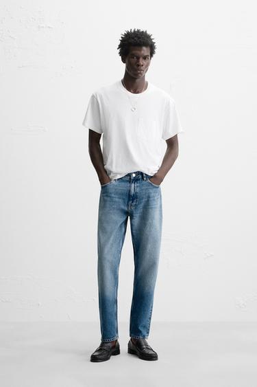 JEANS SLIM TAPERED FIT - Azzurro medio di Zara