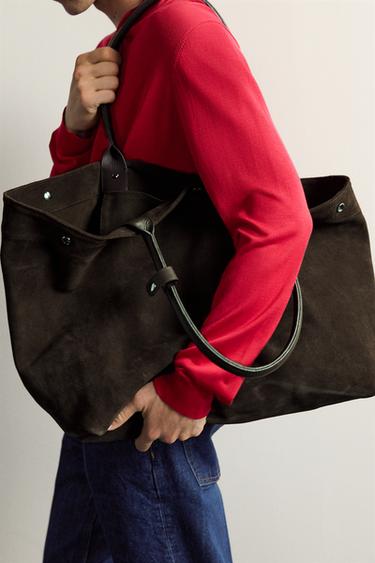 AARON LEVINE X ZARA LEATHER TOTE BAG - Brown by Zara - Image 0