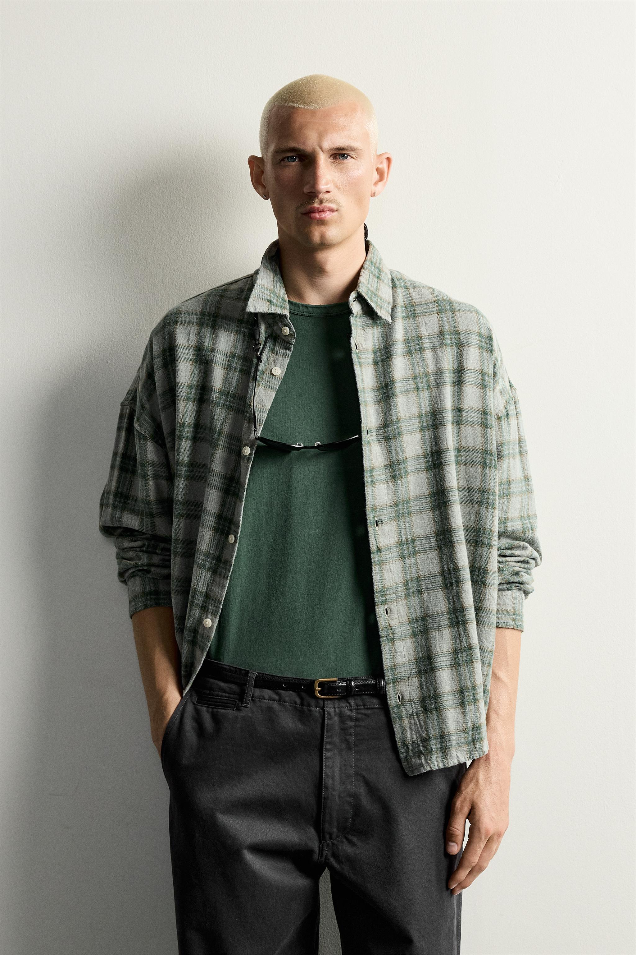 CROPPED PLAID SHIRT