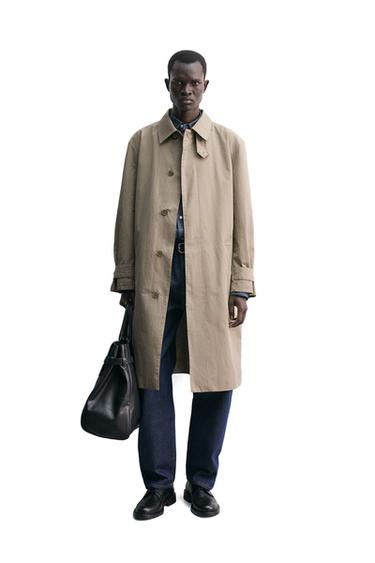 VANDAFVISENDE TRENCHCOAT - lys beig fra Zara