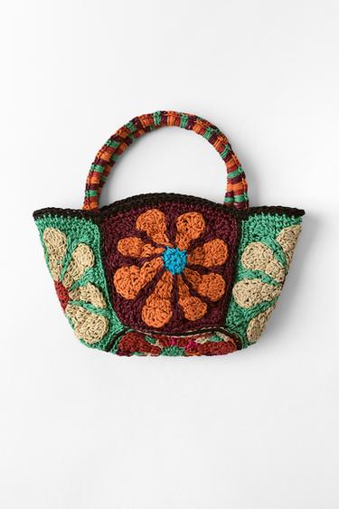 Zara MINI COMBINATION FLORAL BAG - Multicolored