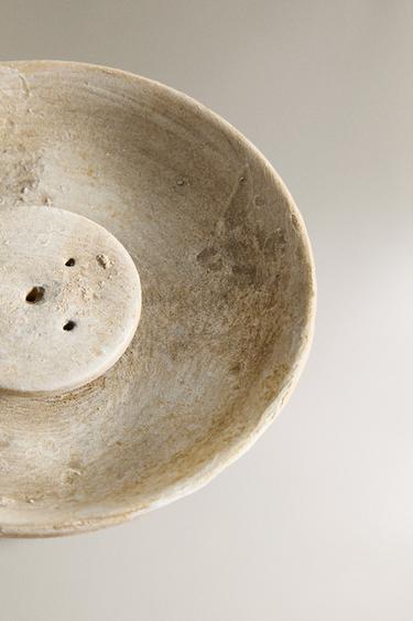 CERAMIC INCENSE BURNER DISH - Mustard by Zara - Image 2