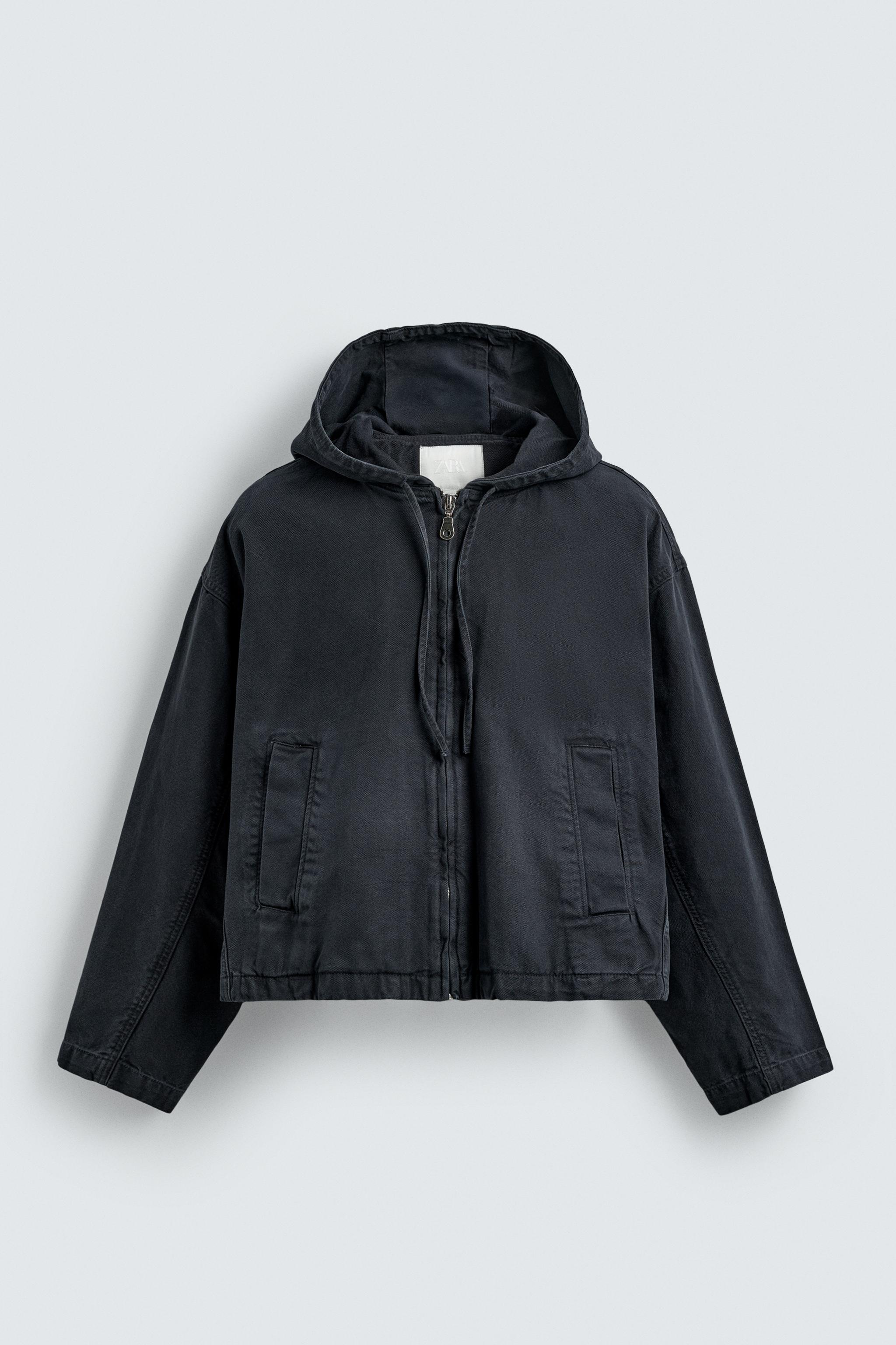 ボクシーフィット テクスチャージャケット - ブルー | ZARA