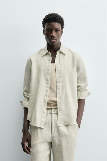 CAMISA REGULAR FIT 100% LINO - Arena de Zara