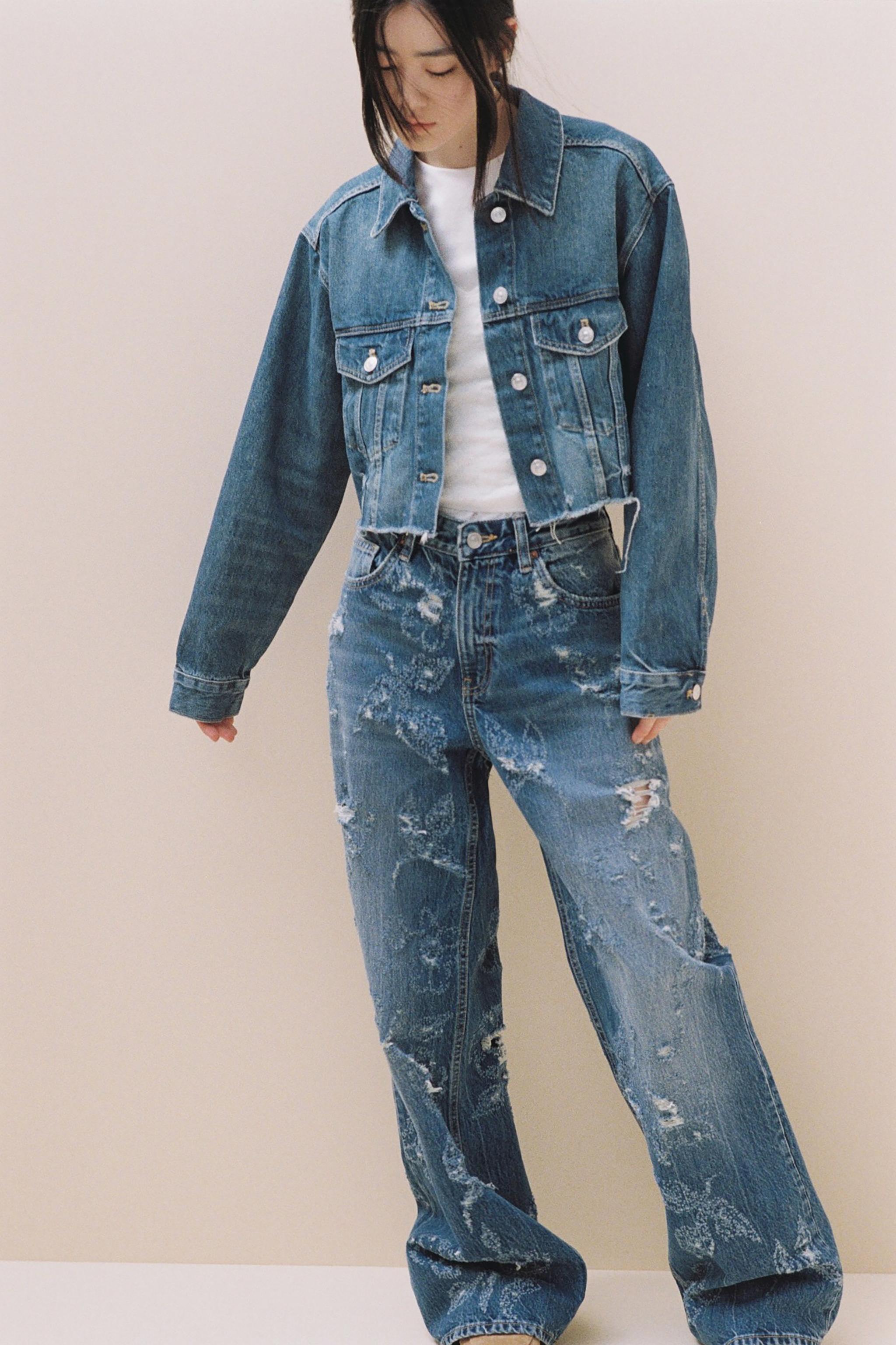 TRF ケープデニムジャケット - ブルー | ZARA Japan / 日本