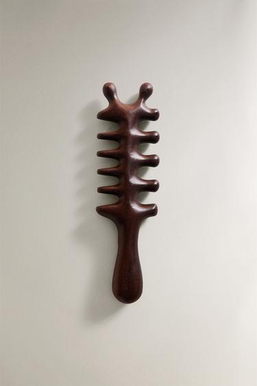 WOODEN SCALP MASSAGER - Light beige by Zara - Image 0