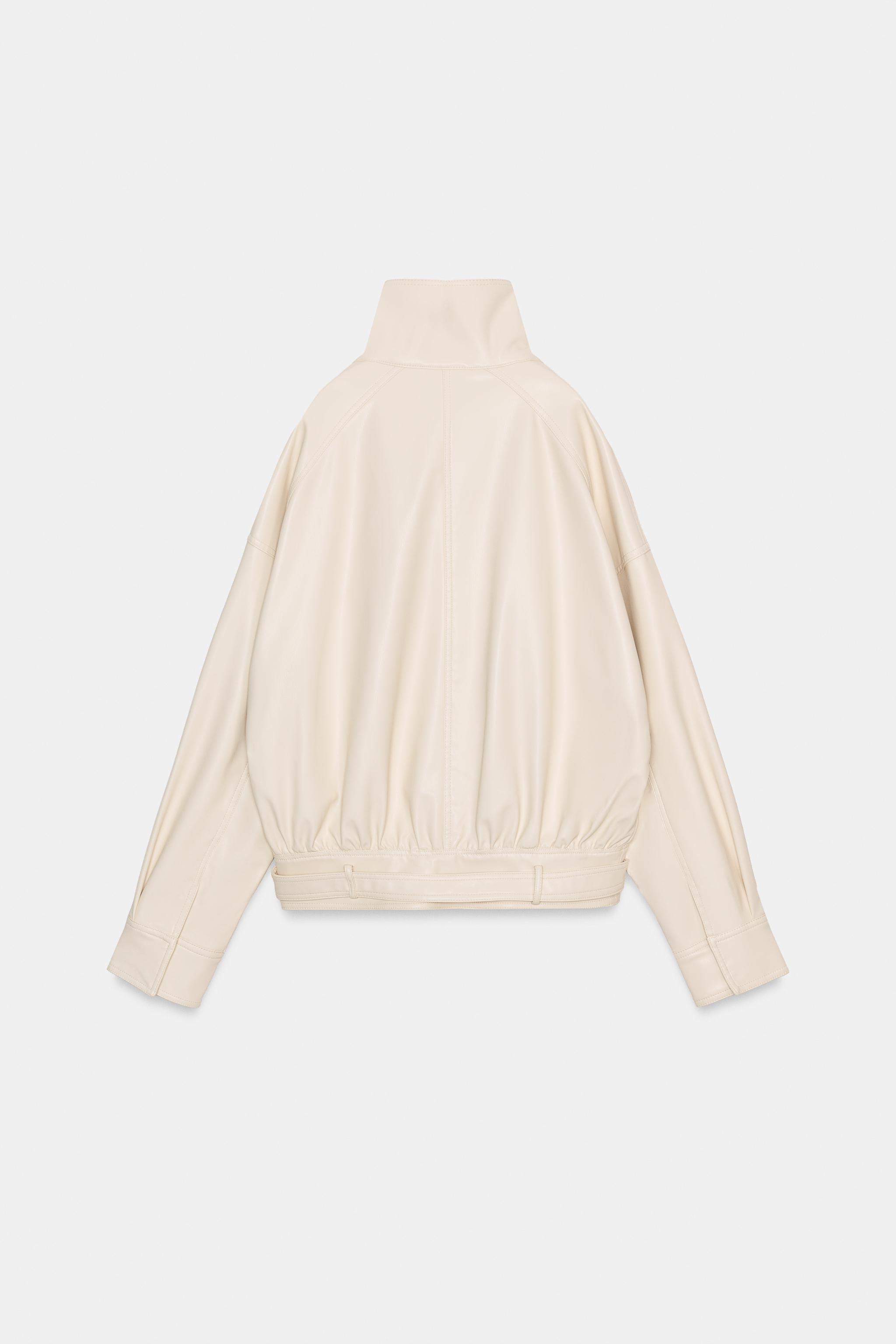 FAUX LEATHER BOMBER JACKET
