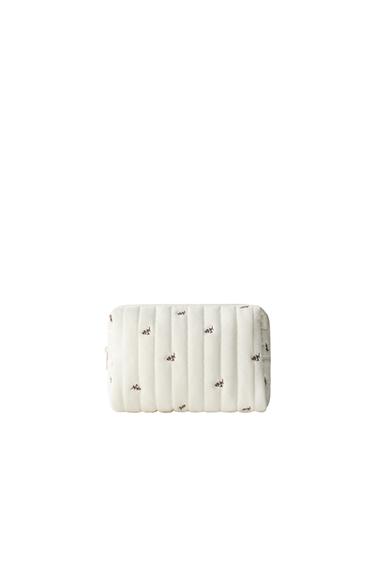FLORAL TOILETRY BAG - Ecru White by Zara