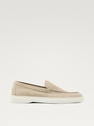 Zara Split leather loafers - Sandy Brown
