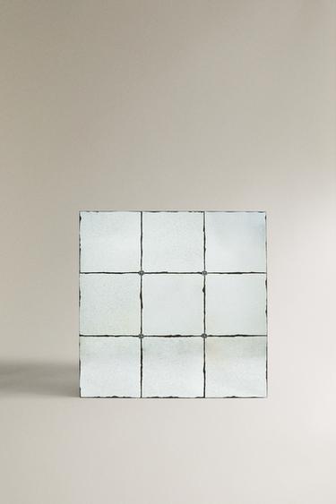 Zara 復古效果方形鏡子 - 透明 - 圖片 0