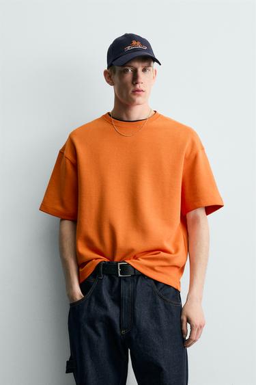 SWEATSHIRT RELAXED FIT INTERLOCK - Feloranje van Zara