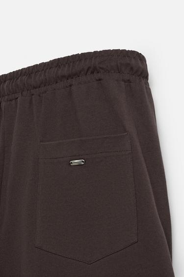 OVERSIZED FIT PLEATED BERMUDA SHORTS - Brown by Zara - Image 10