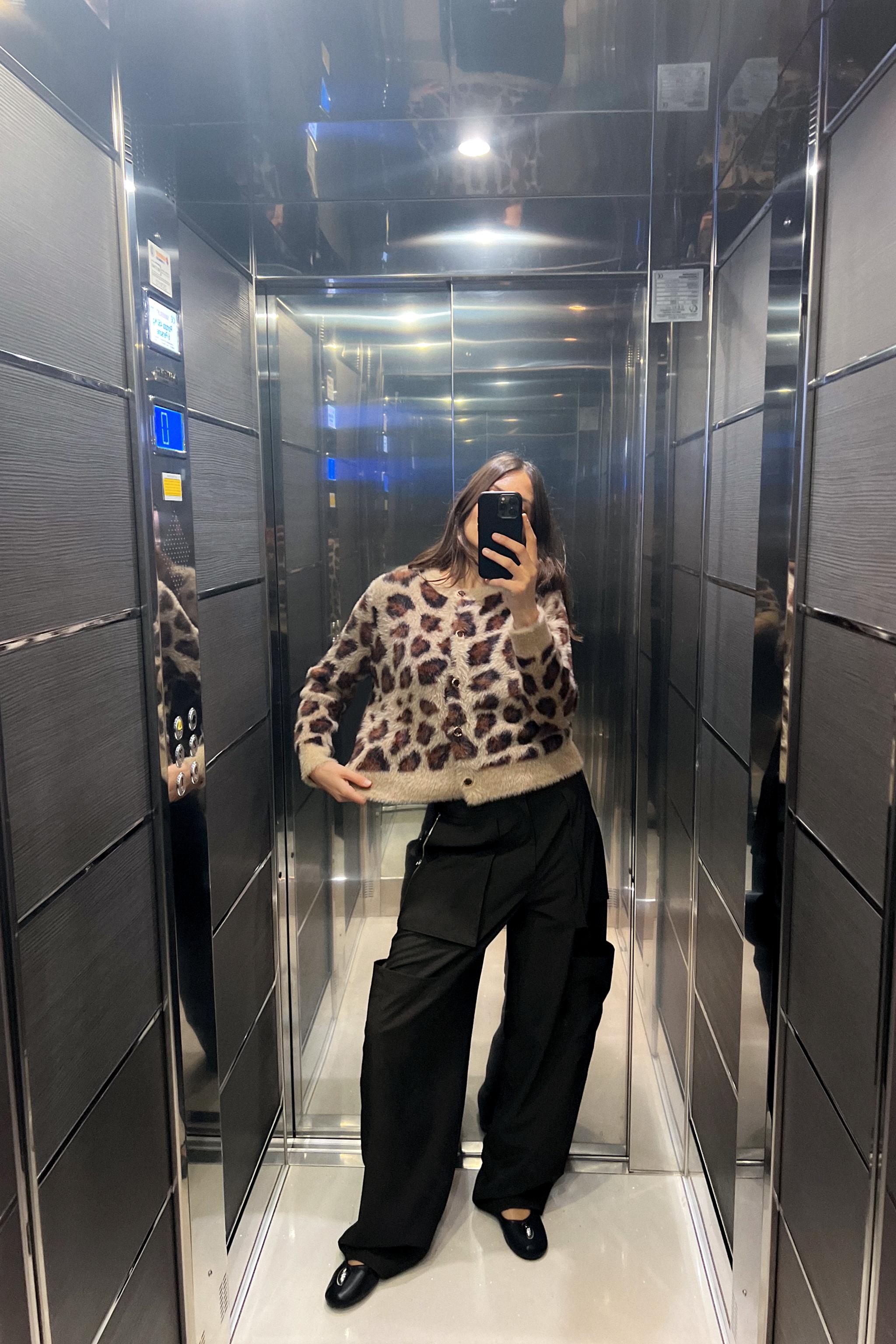 Zara deals leopard cardigan