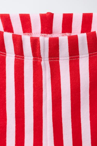 LEGGING DE CYCLISTE À RAYURES BRODÉ HELLO KITTY © SANRIO - Rouge de Zara - Image 3