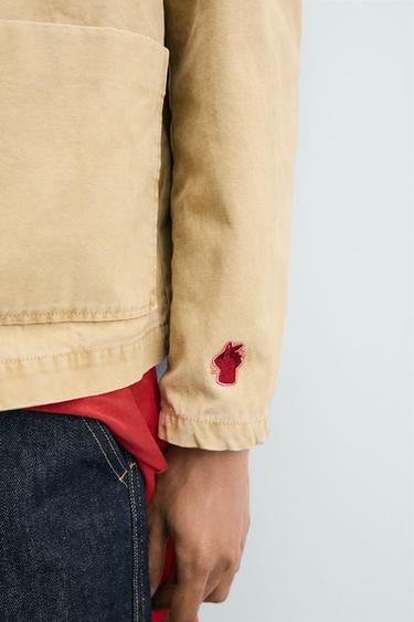 CAMISA AMPLA RELAXED FIT CANVAS AMANDA LOBOS X ZARA - Bege / Torrado da Zara